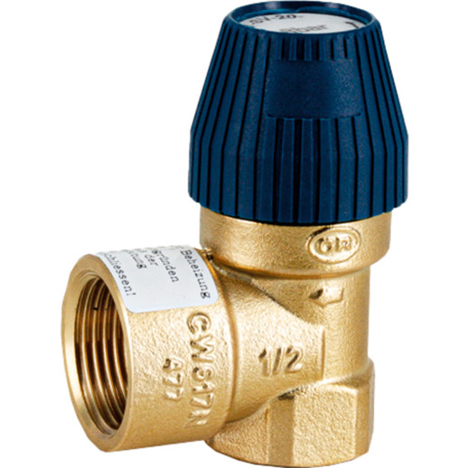 STOUT Предохранительный клапан для систем водоснабжения 6 бар, 1/2"-3/4" (477.162) SVS-0030-006015