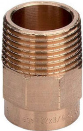 Соединитель прямой с наружной резьбой (пайка) VIEGA Ф10-1/2"